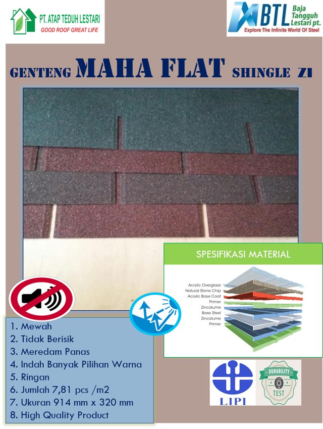 Sampul Brosur Maha Flat Shingle