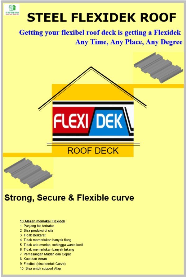 Sampul Brosur Steel Flexidek Roof
